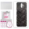 apgo Protective Skin Sticker for the Back Compatible with Oppo A11, Wrap Film, Foil, Vinyl - Pattern Carbon Black Pixel