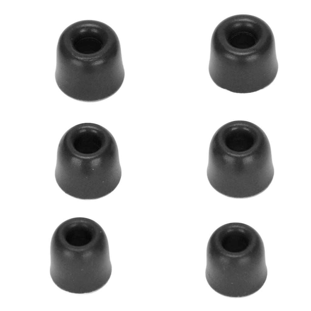 6pcs Replacement Eartips Noise Reduction Memory Foam Earplugs for 4.3mm‑6.0 mm EarphonesBlack