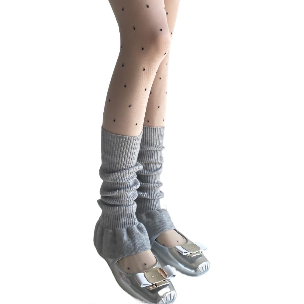 Ballet Style Knitted Foot Cover Y2K Women Leg Warmers Fashion Mid-tube Socks Girl