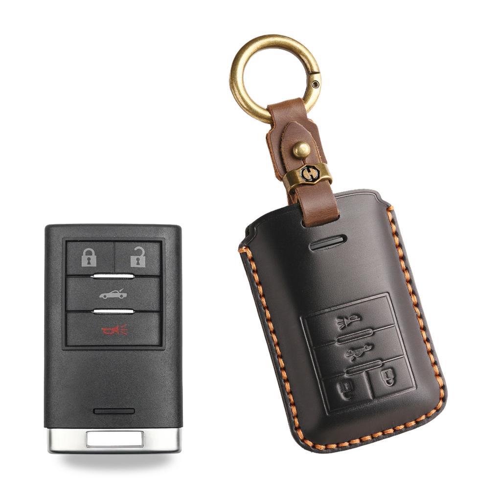 The new retro key case is suitable for the old Cadillac cts/xts car handmade leather key case.