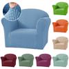 Mini Kids Sofa Cover 1 Seat Soft Armchair Couch Cover Solid Color Elastic Stretch Mini Size Settee Slipcover For Children Chair