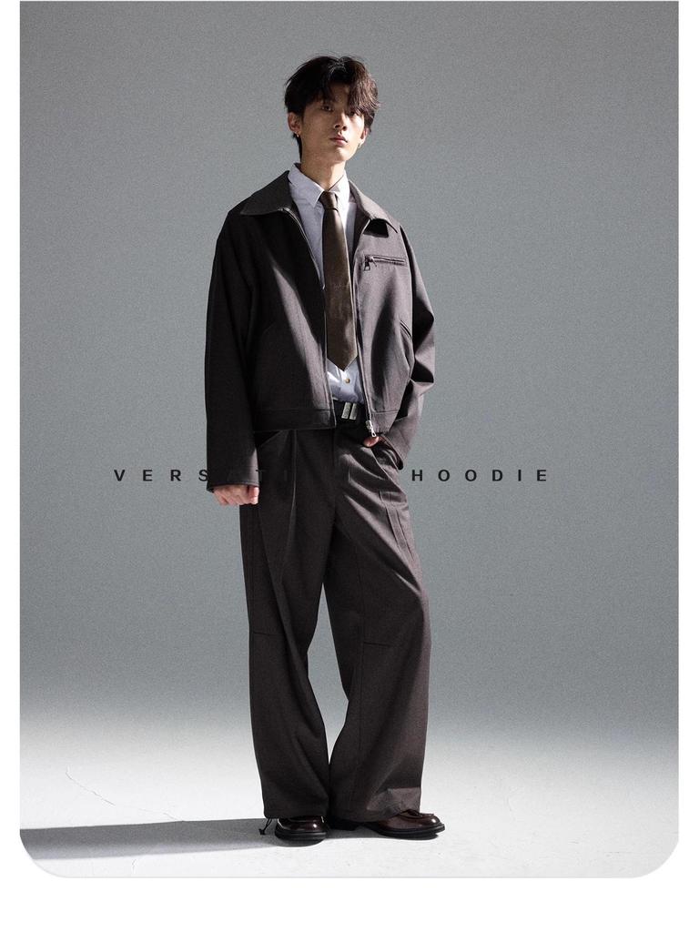 TAICHIISM Autumn Houndstooth Reversible Short Wide Fit Jacket