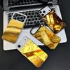 Мягкий чехол для телефона с принтом из тонкого золотого узора для iPhone 15 16 17 Pro Max 17Air 16E 14 Plus 13 12 Mini, противоударная задняя крышка