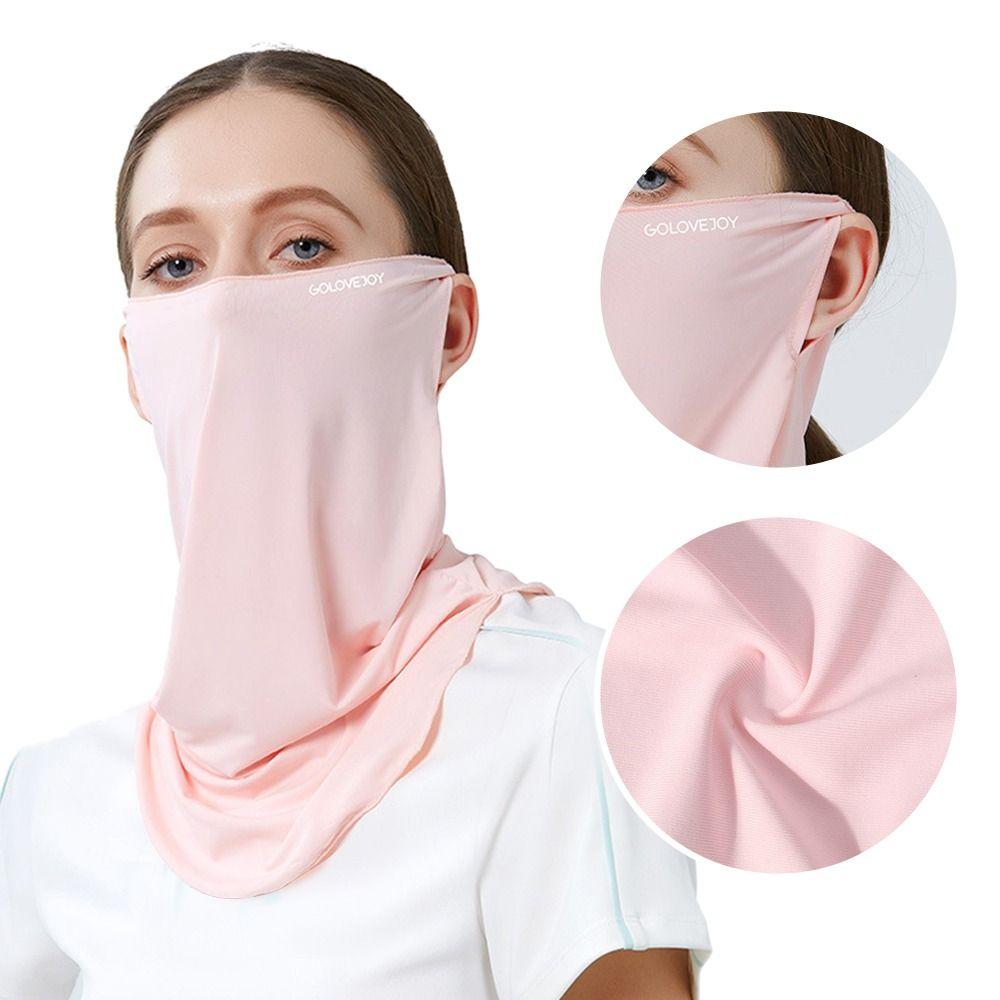 Hanging Ear Headband Ice Silk Sunscreen Mask Head Face Neck Gaiter Face Cover Scarf Headband Scarf