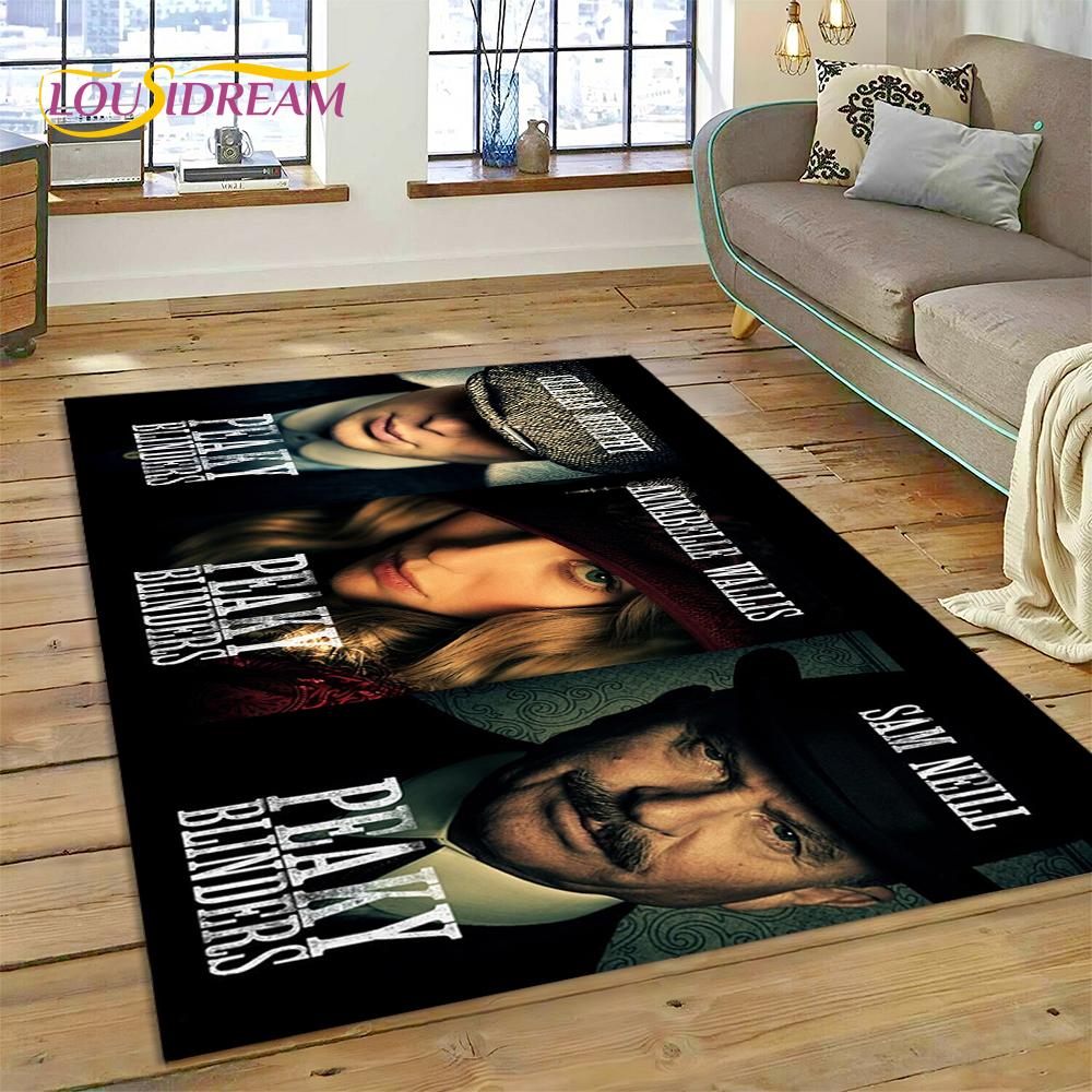 3D P-Peaky Blinders Tommy Shelby HD Rug Carpet for Living Room Bedroom Home Decor,Floor Mat Non-slip Decoration for Sofa Doormat