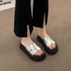 Thick-bottomed Cool Slippers Women's Summer Outer Wear 2025 New Models with Skirts Fashion Super Fire Leisure Beach One-word Drag