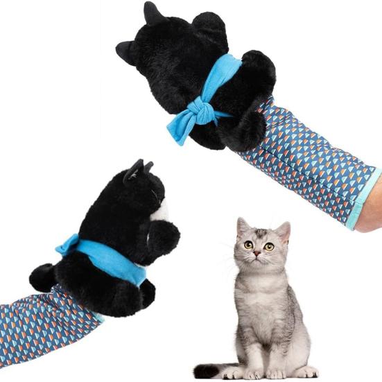 1Pc/2Pcs Cat Puppet Wrestler Toy Interactive Stuffed Animals Hand Puppet with Tough