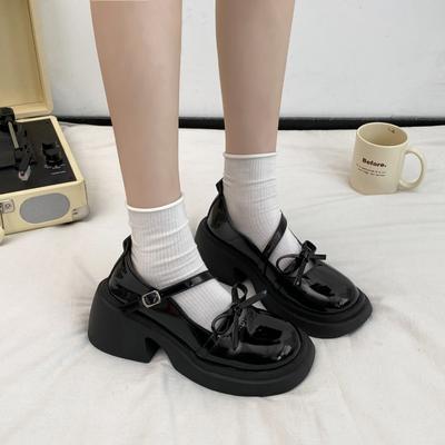 Туфли на высоком каблуке Mary Jane, женские, лето 2024, новая мода, французский ретро-стиль с бабочкой и узлом, академический стиль, одиночные туфли