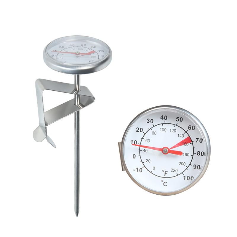 Циферблатный термометр от 0℃ до 100℃ для кофейника, кувшина для вспенивания молока, профессиональные инструменты для измерения температуры для кафе и кухни