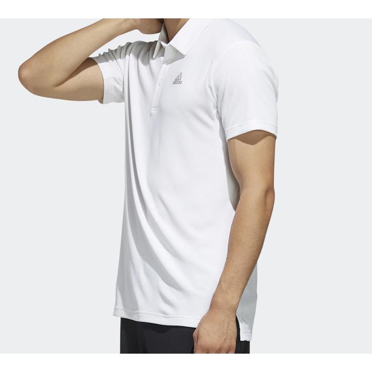 Adidas Originals HEAT.RDY Polo Shirts Men's White Polo Collar Moderate Straight Fit FK1417