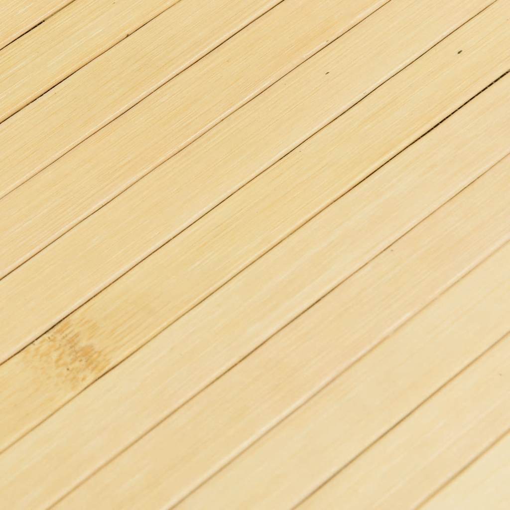 Round Rug in Light Natural Color 60 cm Bamboo