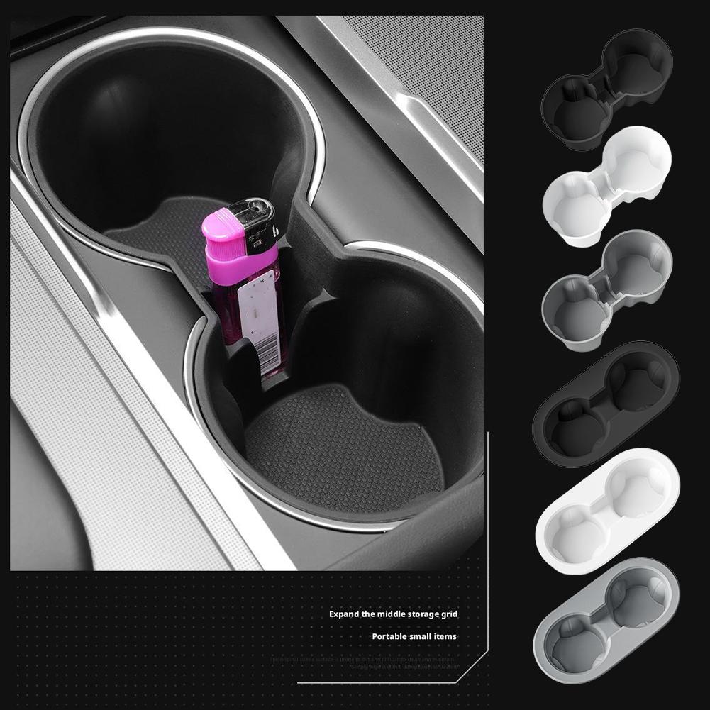 Cup Holder For Tesla Juniper 2025 Center Console Storage Holder Phone Box Organiser Armrest Ins G1M1