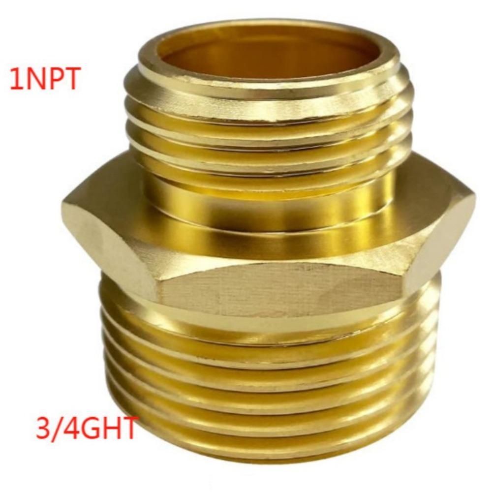 Латунный шестигранный ниппель-переходник 3/4GHT x 3/4NPT с наружной резьбой, быстроразъемное соединение, соединитель для воды, масла, газа