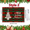 New Christmas Placemats Red Green Plaid Placemats Reversible Heat-Resistant Santa Claus Place mat for Xmas Home Decoration Gifts