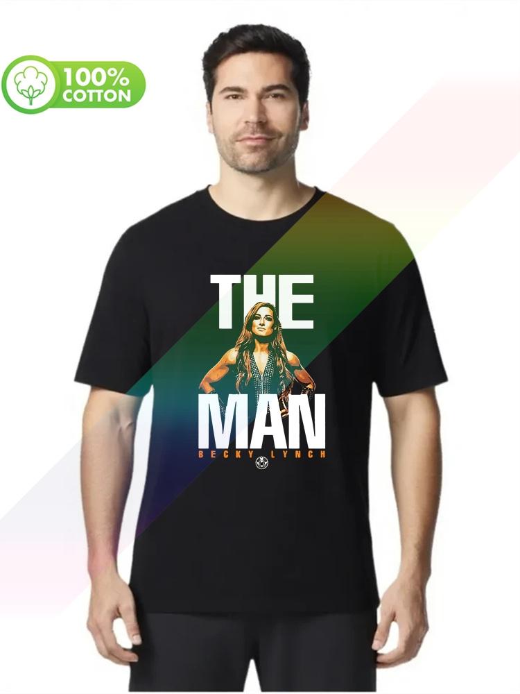 100 cotton round neck heavy weight Unisexs Tshirt Mineral Wash The Unisex Becky Lynch Shirt S3XL Tops Tees