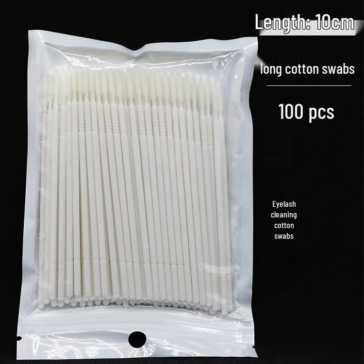 Pink Double-Ended Embroidery Cotton Swabs: Multi-Functional Eyeliner and Nail Art Cleaning Tool (7cm)