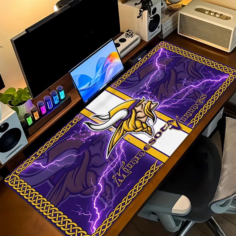Minnesota Vikings Color Mouse Pad Large Gaming Table Cushion Non-slip Laptop Tablet Big Mousepad XXL Mat Mini PC Playmat With Lock edge