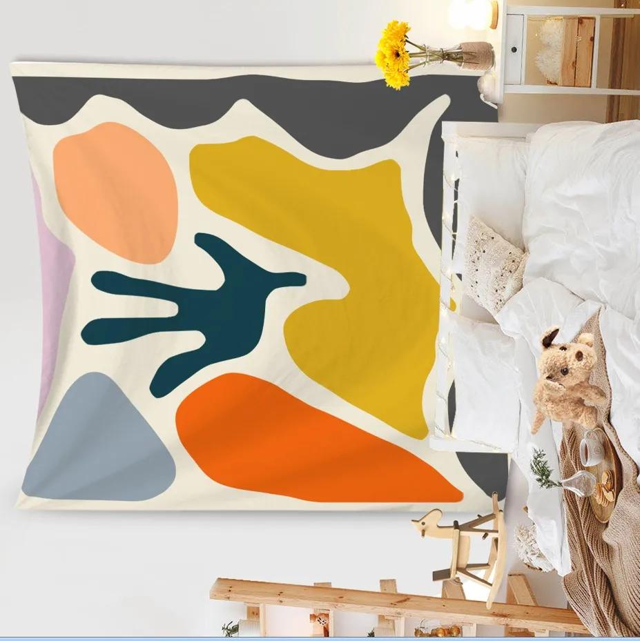 Гобелен для гостиной, фоновая роспись, пляжный коврик, украшение для дома, простой и свежий персонаж, настенный