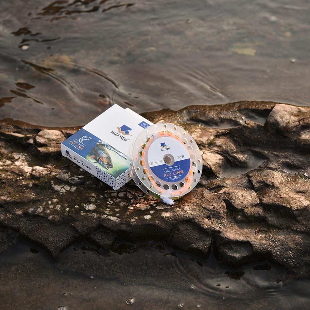 1PC Fly Fishing Line 80FT~100FT Orange/Moss Weight Forward Floating WF1F-WF9F 2 Welded Loops Trout Fly Fishing Tackle Rivers Lakes Streams