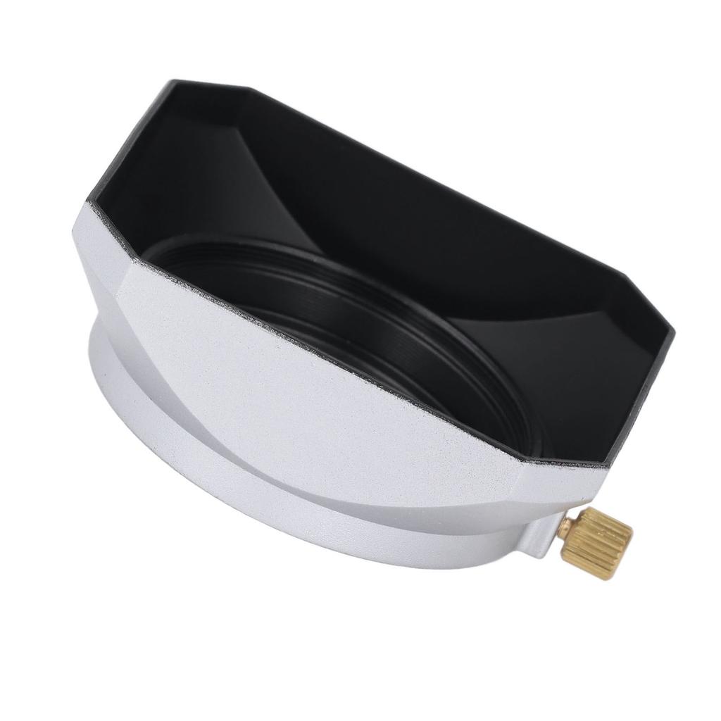 43mm Square Metal Lens Hood Aluminum Alloy ABS Digital Camera Square Lens Hood Shade for 25mm Or Above Focal Length