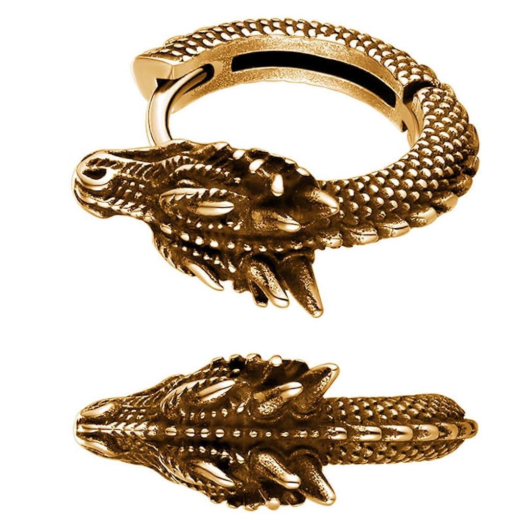 Stylish Dragon Hoop Earrings Stainless Steel Ear Studs for Men Women Hip Hop Punk Party Accessory Unisex Jewelry