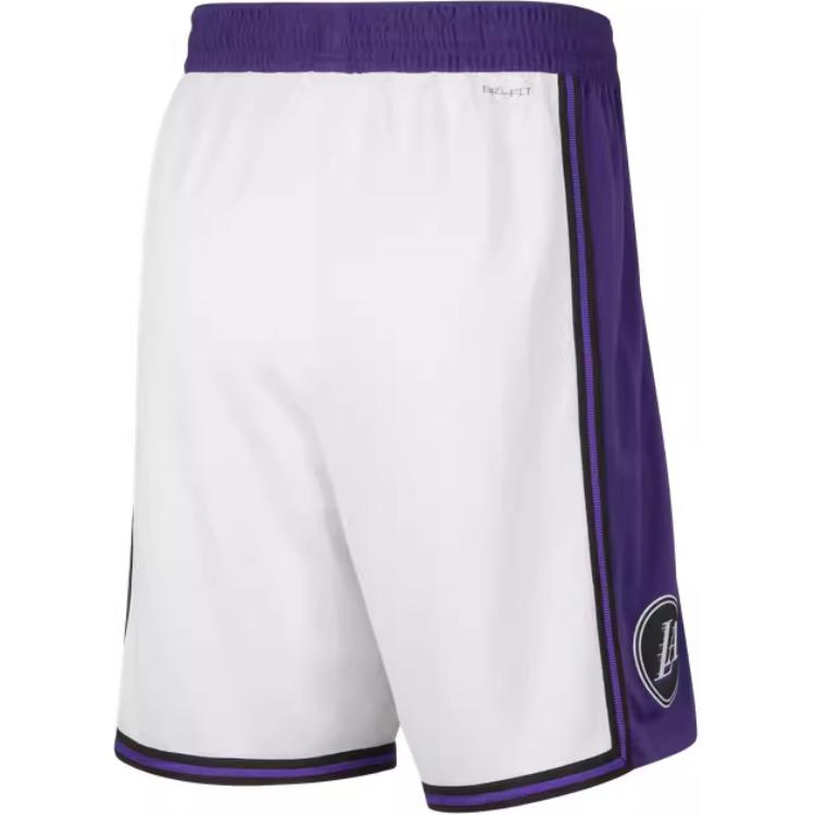 Nike Спортивные шорты Dry-Fit Dri-Fit Los Angeles Lakers с логотипом и цветными блоками, мужские брюки белого цвета DO9661-100