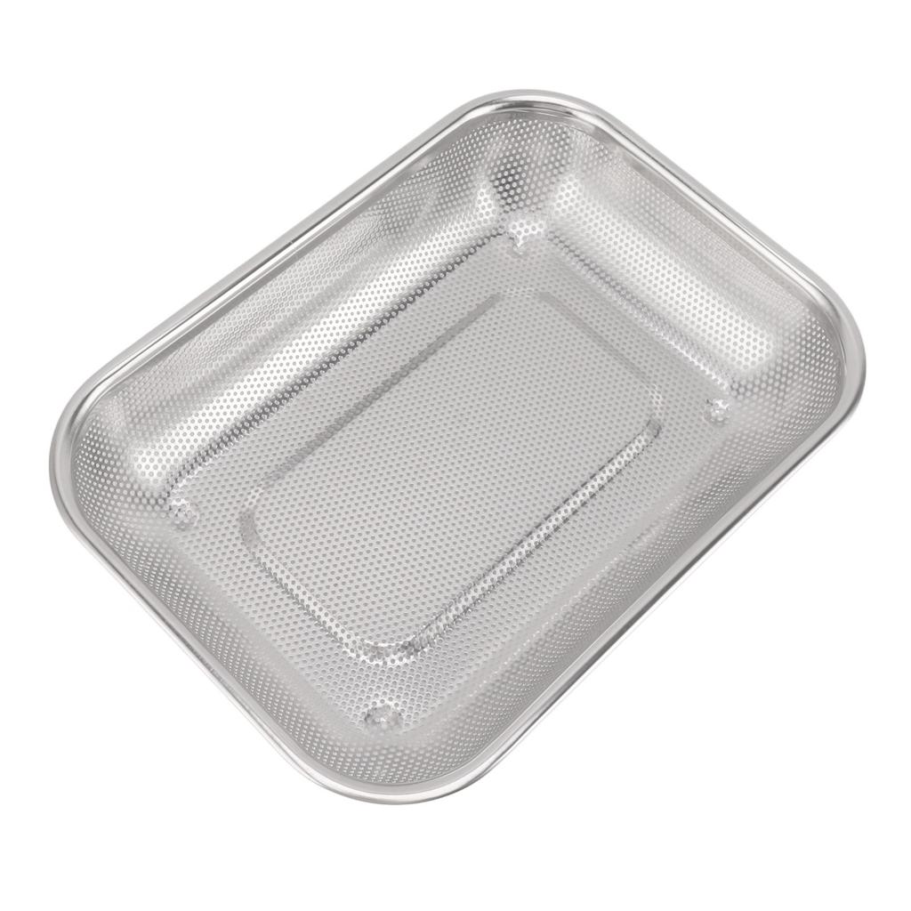 Прямоугольная корзина-дуршлаг для фруктов и овощей, прямоугольная корзина-дуршлаг из нержавеющей стали для масла