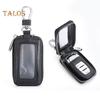 Car Keychain Case with Smooth Zipper Quick Closure Easy Grip Faux Leather Anti-scratch Auto Key Cover Keyless Entry Key Holder