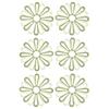6Pcs Nordic Silicone Placemats Flower Relief Embossed Round Heat Insulation Non-Slip Tablemat Coaster Decor Tableware Dining Mat