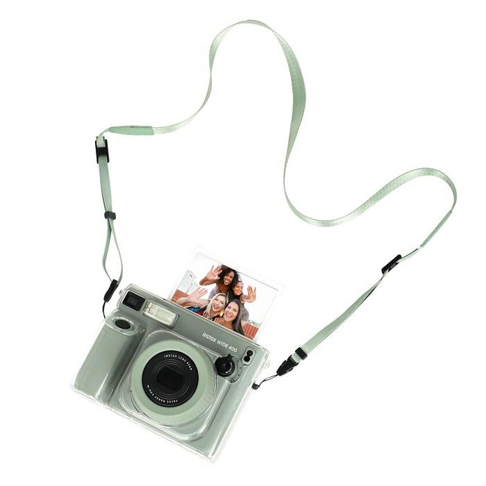 [HIYQIN] for Fujifilm instax Wide 400 Camera Case, Instax Wide 400 Clear Cover, Wide 400 Transparent Bag, Clear Case, Shoulder Strap, 16.5