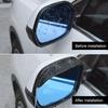 2PCS Carbon Fiber Rearview Mirror Rain Guards - Anti-Glare Sun Visor Cover for Clear Vision, Universal Car Mirror Accessories