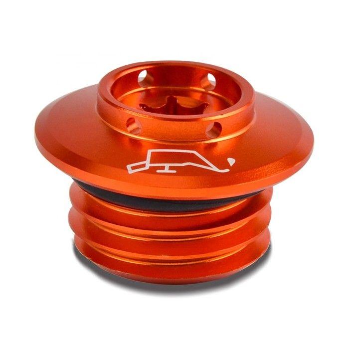 CNC Bouchon d'huile moteur pour Motocross, Enduro 14-23 visser orange