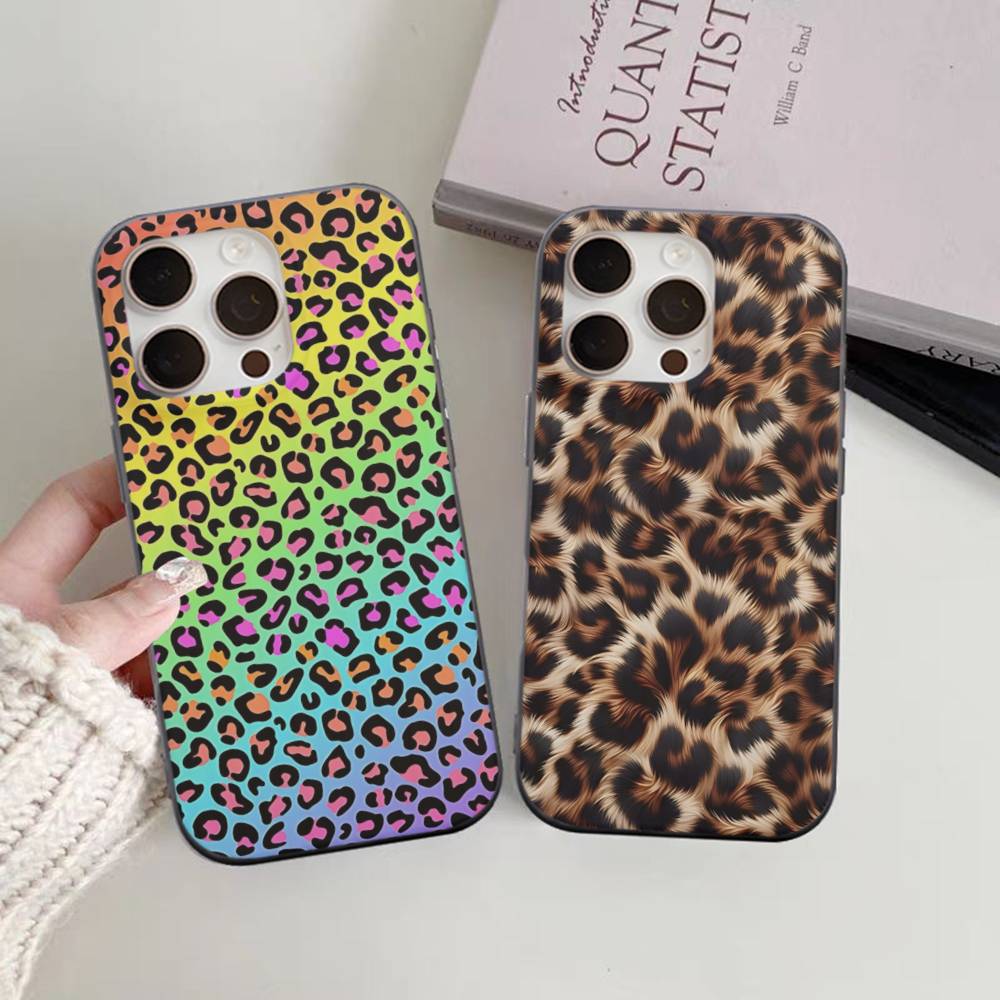 Классический Леопардовый Гепардовый Для IPhone 16 15 11 12 13 14 17 Pro Max PLUS Pro Мягкий Гофрированный Силиконовый Задний Чехол для Телефона