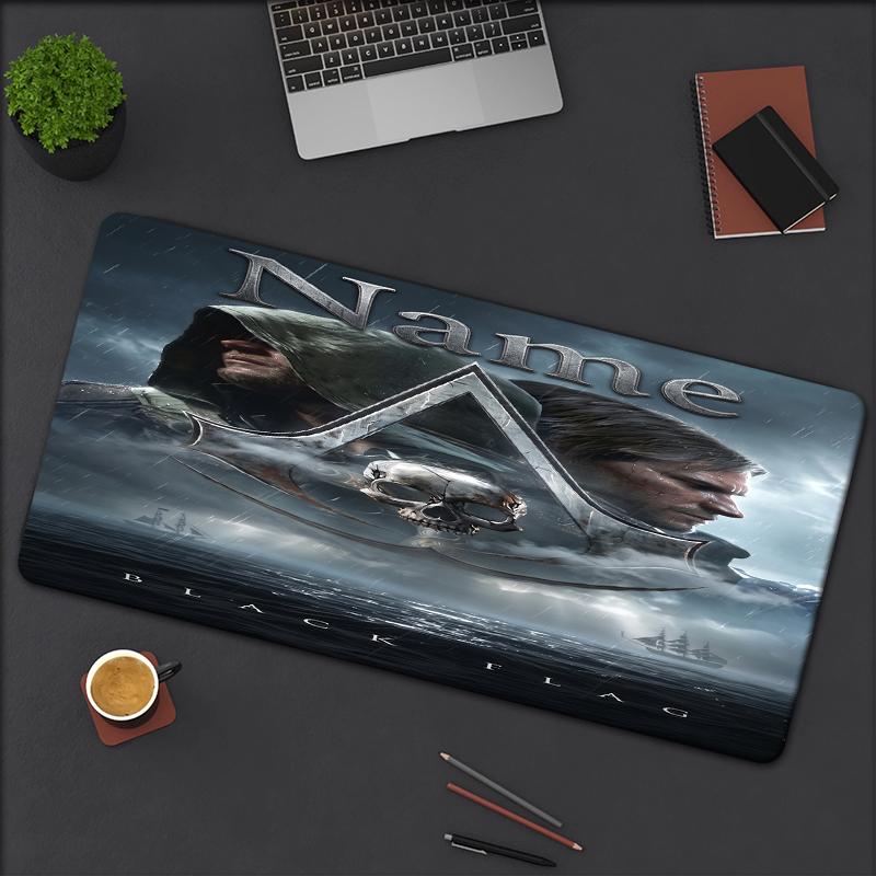 Custom Name Assassin'S Theme Mouse Pad Non Slip Rubber Base Multifunctional Office Home Decor Perfect For Workspace Personalization