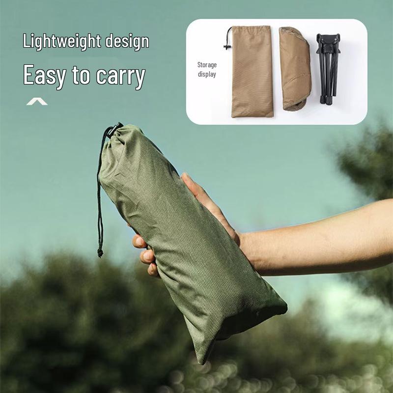 360° Rotating Folding Tripod Stool - Portable, Durable, and Compact for Hiking, Camping, and Fishing.