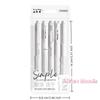 5pcs Retractable Gel Pen Korean Fashion Simplicity Transparent Writing Pen Quick Drying ST/CS Tip 0.5mm Black Ink Scrapbook Pen