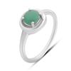 Серебряное кольцо с натуральным изумрудом 0.74ct, вес изделия 2,21 гр (2167358)