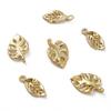 Copper Hollow Three-dimensional Small Leaf Pendant For DIY Jewelry Making Craft Accessories