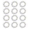 12Pcs Imitation Pearl Napkin Rings Set Elegant Rhinestone Napkin Holder
