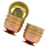 7Pcs Tibetan Offering Bowls Altar Temple Water Cup Desk Buddha Before the Water Supply Bowl Sacrifice Nepal Sing Bowl Meditate