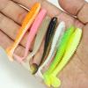 20Pcs Fishing Lures Soft Baits with T-Tail Vibrant Color Mini Size Portable Flexible Fake Lures Artificial Baits