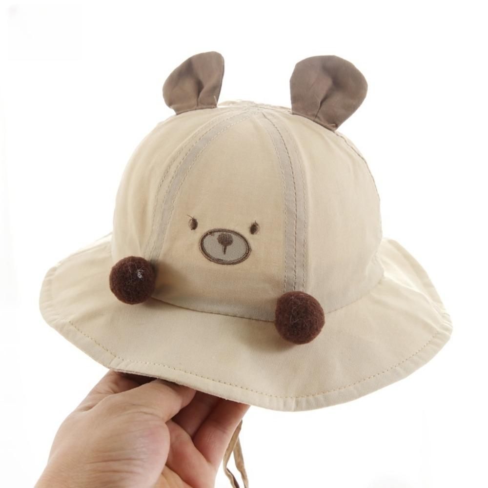Embroidery Korean Style Cap Shading Hat Children's Bucket Hat Breathable Summer Kid Sunhat  Boy