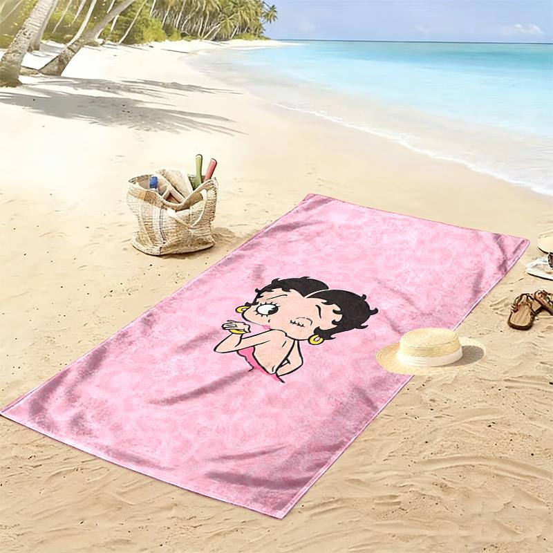 1pc Betty Boop Beach Towel, Outdoor Activities Perfect Summer Travel Supplies, As A Gift for Festivals