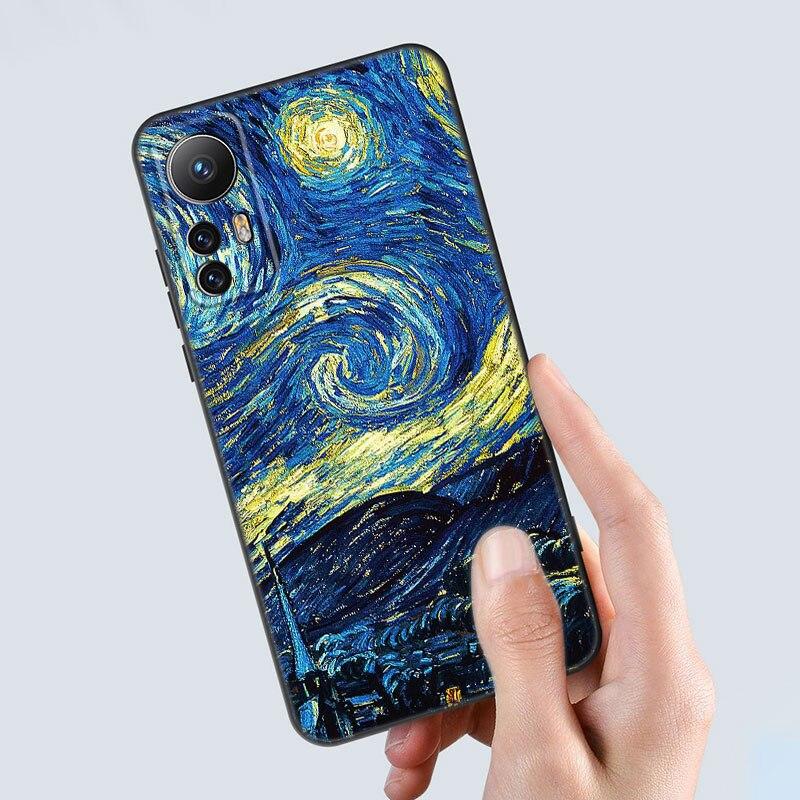Van Gogh Starry Sky Art Phone Case For Xiaomi Mi 10T 11i 11T Note 10 11 Lite NE F1 POCO F3 M3 X3 GT NFC M4 X4 Pro 5G Black Cover