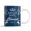 Mug - Noël Clément Bleu - Ceramic - 325 Ml - Double-sided Print - Gift Idea
