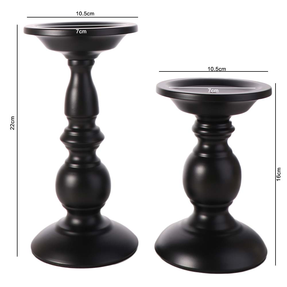 Black Vintage Candlestick Iron Art Candle Stand Creative Candelabra  Banquet Dinning Table