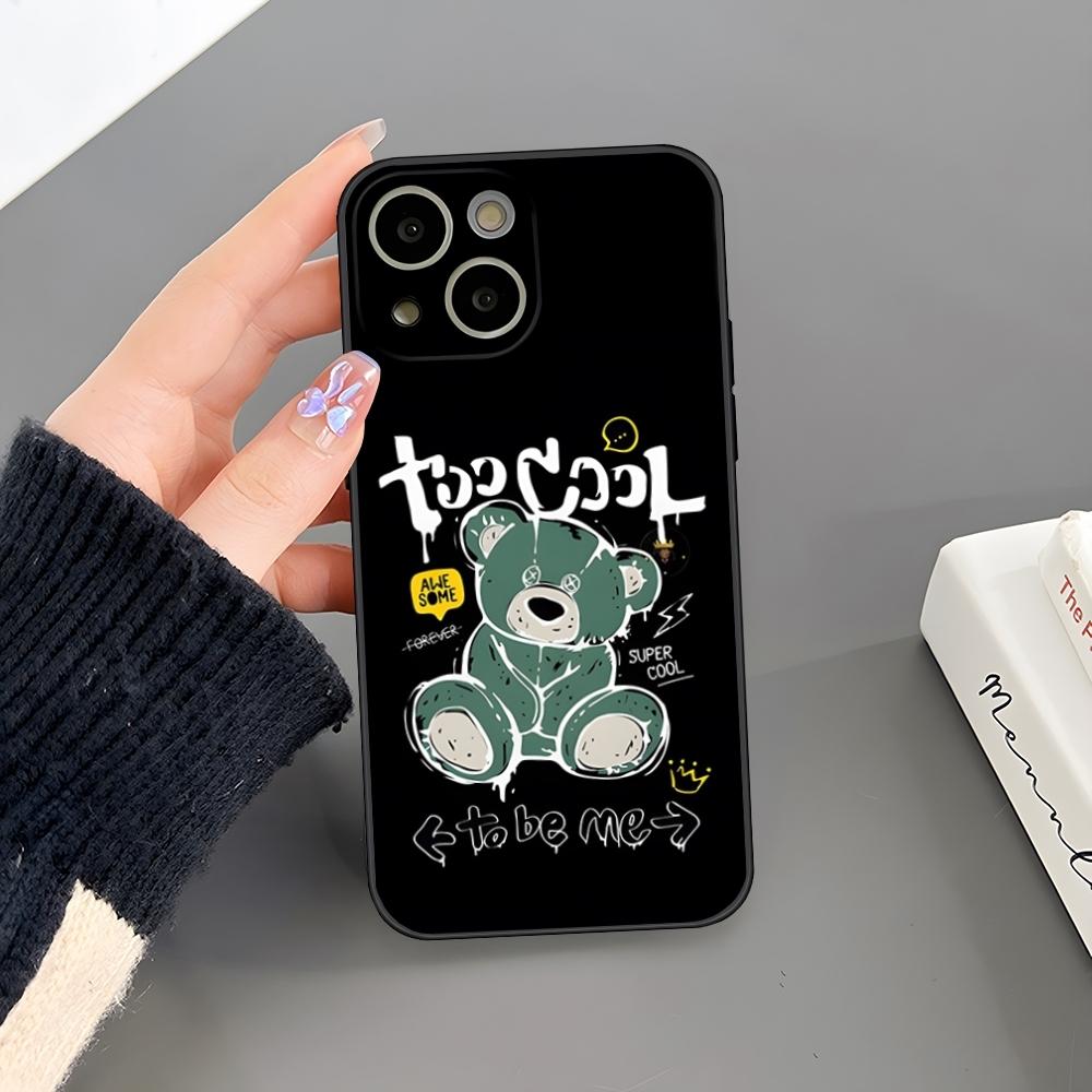 Мультяшный плюшевый мишка Чехол для телефона Для iPhone 15 Pro Max 14 Pro 16 Plus 12 13 11 Xr X Xs 8 7 Plus Силиконовая задняя крышка
