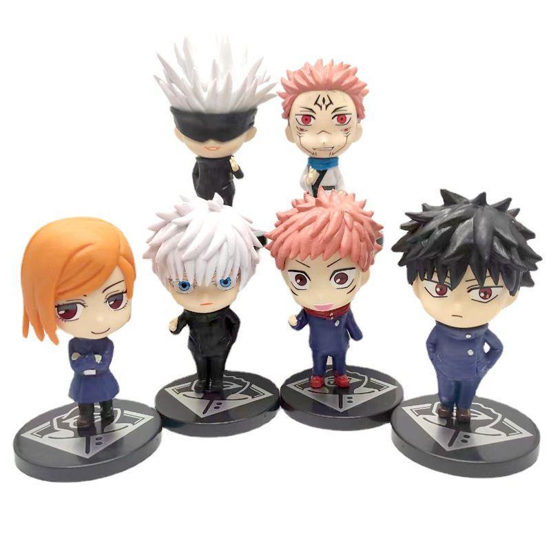 Набор из 6 фигурок Jujutsu Kaisen: Годзё Сатору, Кугисаки. Идеально для коллекционеров и детских подарков