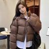 Хлопковая куртка Женская Зимняя Короткая Свободная Стеганая Хлопковая Куртка Корейская Хлопковая Куртка Короткое Пальто