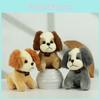 Charming Gray Brown Plush Dog Keychain Collectible Ideal For Car Accessories